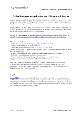 Business Analytics Market Forecasts to 2028