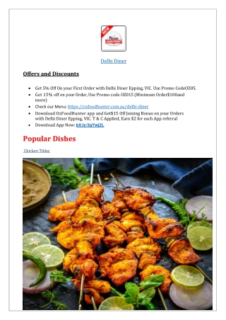$5 Delhi Diner Epping Indian Restaurant, VIC