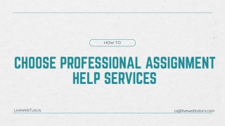 How To Choose Professional Assignment help Services : Quora