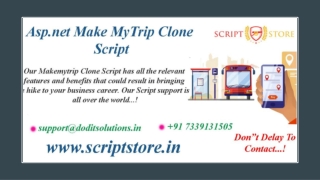 Asp.net Make MyTrip Clone Script - Readymade Clone Script