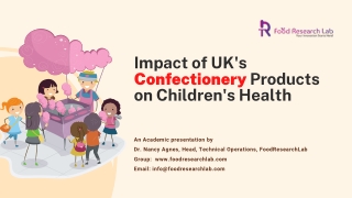 impact of UK's confectioneries on childrens health