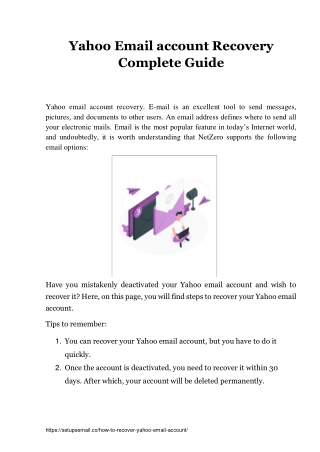 How To Recover Yahoo Email Account - (Setupsemail.co)