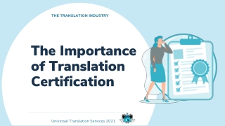 The Importance of Translation Certification