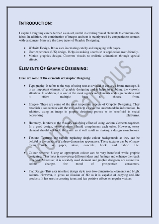 Elements Of Graphic Designing