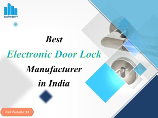 Best Electronic Door Lock Manufacturer in India | Tuchware