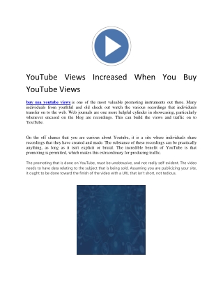 Buy Usa Youtbue views