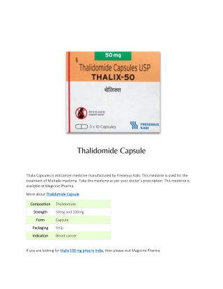 thalix 100 mg price in India