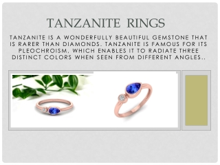 Buy Tanzanite Rings Online For Women | Chordia Jewels