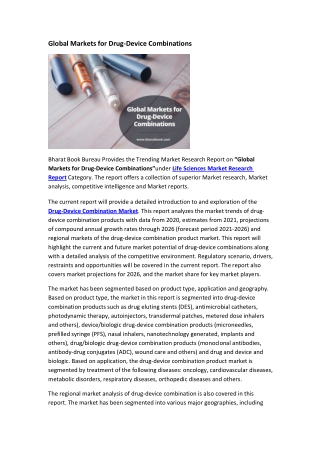Global Markets for Drug-Device Combinations