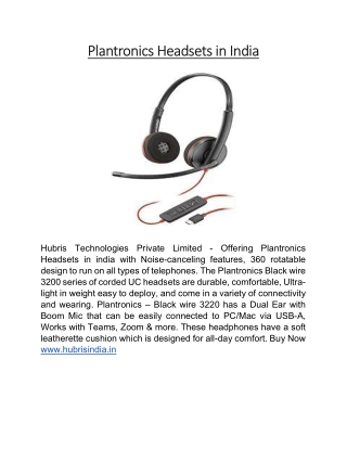 Plantronics Headsets in India