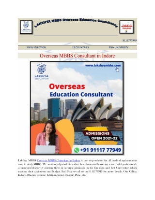 Overseas MBBS Consultant in Indore