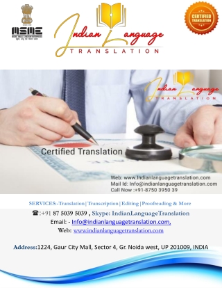 Language Translation Services Delhi | Certified Translation