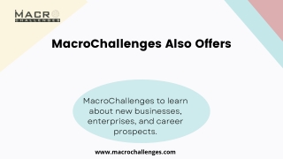 MacroChallenges Offers Services to Job Seekers