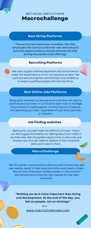 Best Online Jobs Platforms Infographics - Macrochallenge