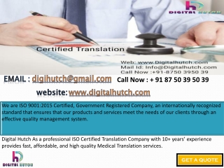 Professional Translation Services |Certified Translation|Digital Hutch