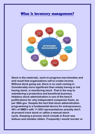 What is inventory management
