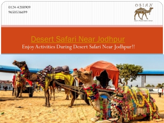 Enjoy Activities During Desert Safari Near Jodhpur!!