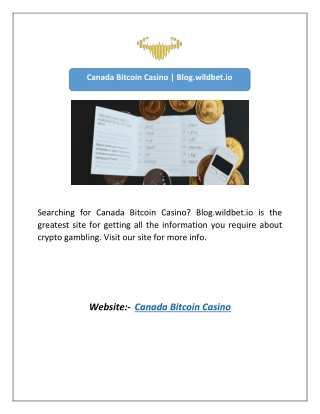 Canada Bitcoin Casino | Blog.wildbet.io