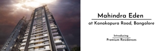 Mahindra Eden Kanakapura Road Bangalore|Brochure