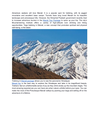 Trekking in Manali is an experience of a lifetime (1)