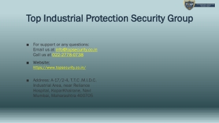 Industrial security company in mumbai -TOP IPS GROUP