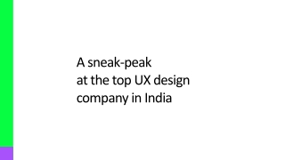 UX design company in india