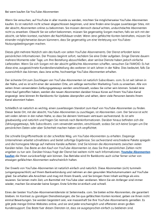 Bei wem kaufen Sie YouTube-Abonnenten
