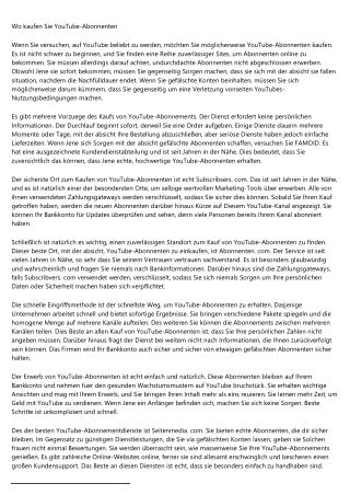 Bei wem kaufen Sie YouTube-Abonnenten