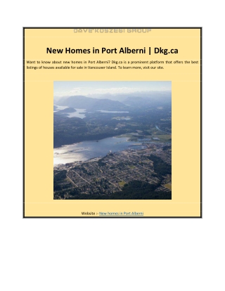 New Homes in Port Alberni | Dkg.ca