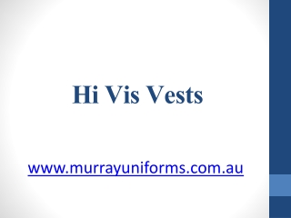 Hi Vis Vests - www.murrayuniforms.com.au