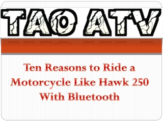 Motorcycle Like Hawk 250 With Bluetooth