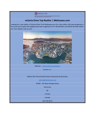 ​victoria Drive Top Realtor | Melissawu.com