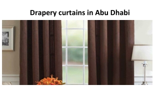 Drapery curtains in Abu Dhabi