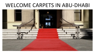 WELCOME CARPETS IN ABU-DHABI
