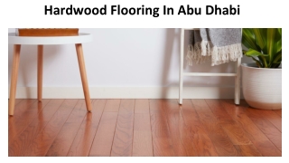 Hardwood Flooring in Abu Dhabi