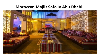 MOROCCAN MAJLIS SOFA IN ABU DHABI