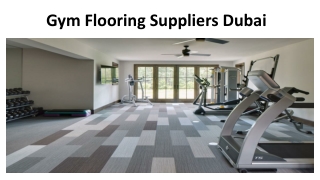 Gym Flooring Suppliers Dubai