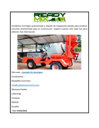 Comprar Hormigon Premezclado Online