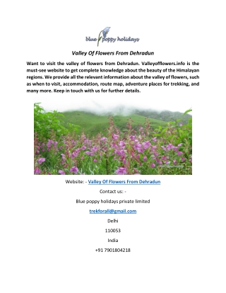 Temperature In Valley Of Flowers | Valleyofflowers.info