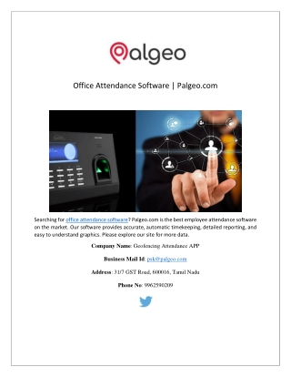 Office Attendance Software | Palgeo.com