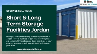 Short & Long Term Storage Facilities in Jordan - Storage Solutions