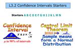 L3.2 Confidence Intervals Starters