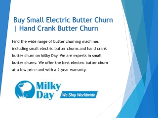 Buy Small Electric Butter Churn | Hand Crank Butter Churn