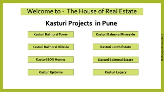 Kasturi Ongoing Projects in Pune -  The House of Real Estate