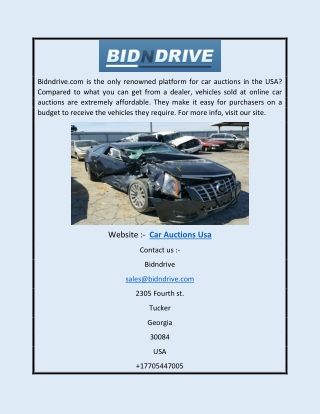 Car Auctions Usa | Bidndrive.com