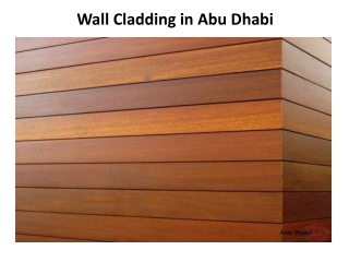 Wall Cladding in Dubai