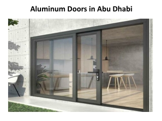 Aluminum Doors in Dubai
