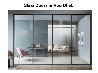 Glass Doors in Dubai