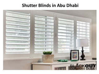 Shutter Blinds in Dubai