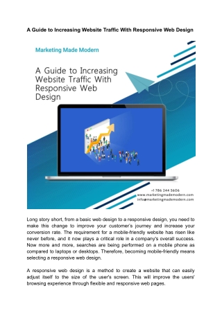 A Guide to Increasing Website Traffic With Responsive Web Design